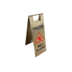 Better Brush Wet Floor Sign, Stainless Steel